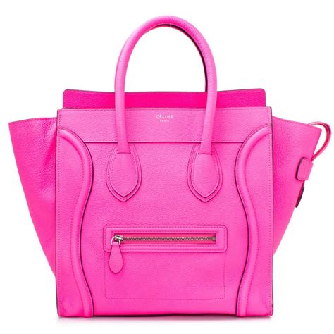 celine fuschia luggage tote|celeine bag tote.